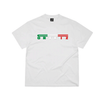 Corteiz SKRRR Tee White with colored logo design.