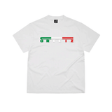 Corteiz SKRRR Tee White with colored logo design.