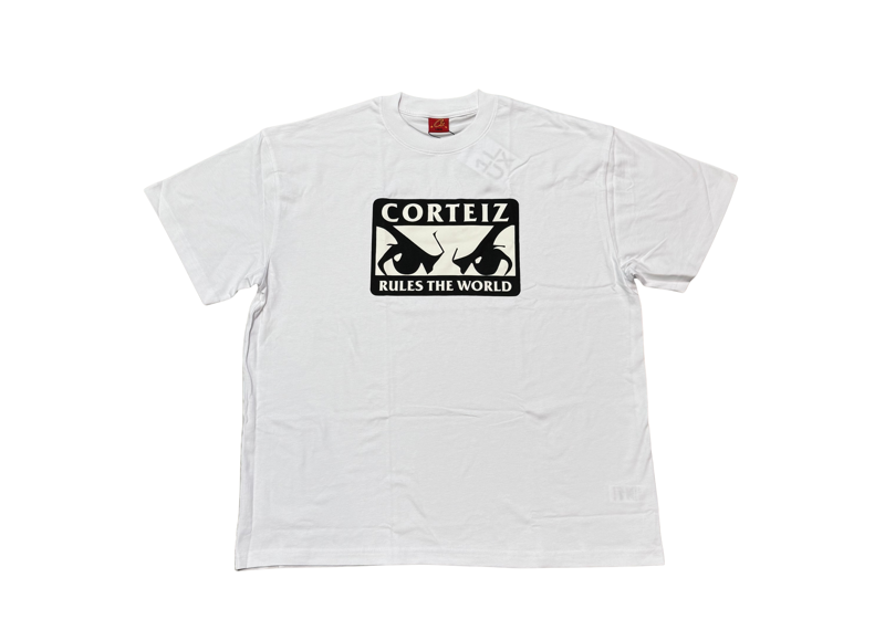 Corteiz No Fear Tee in white with bold graphic design.
