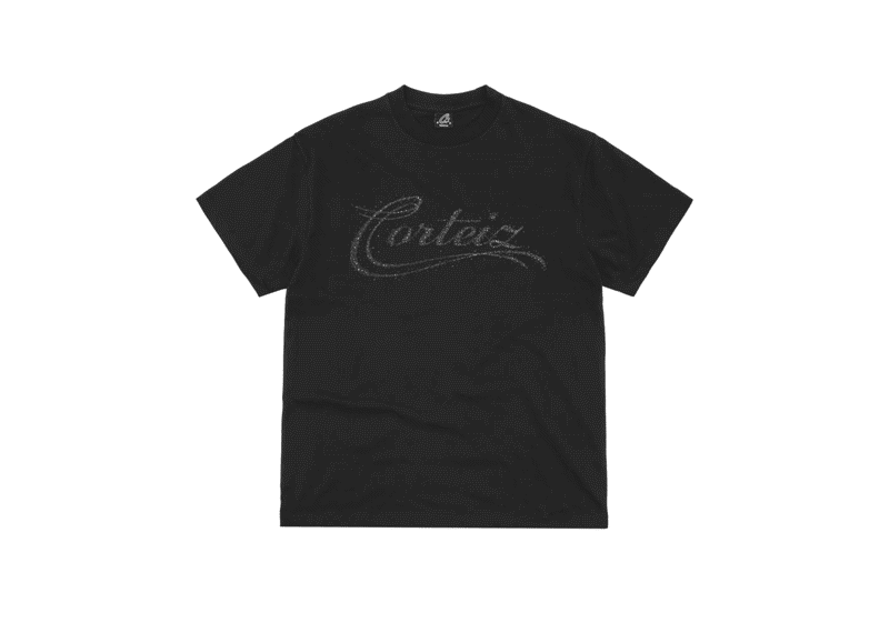 Black Corteiz Constellation Tee with starry logo design on front
