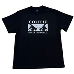 Black Corteiz No Fear Tee with graphic design.