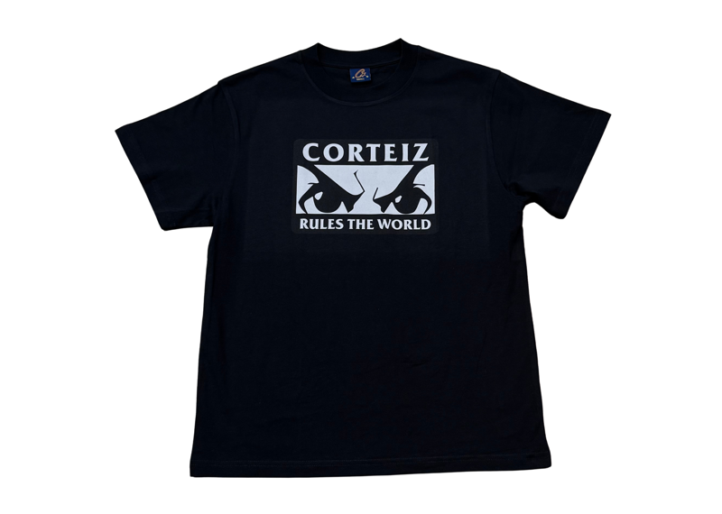 Black Corteiz No Fear Tee with graphic design.