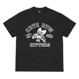 Corteiz The Hitters black t-shirt with bold graphic design.