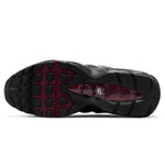 Air Max 95 Dark Beetroot sneaker outsole with deep beetroot red and black tread design.