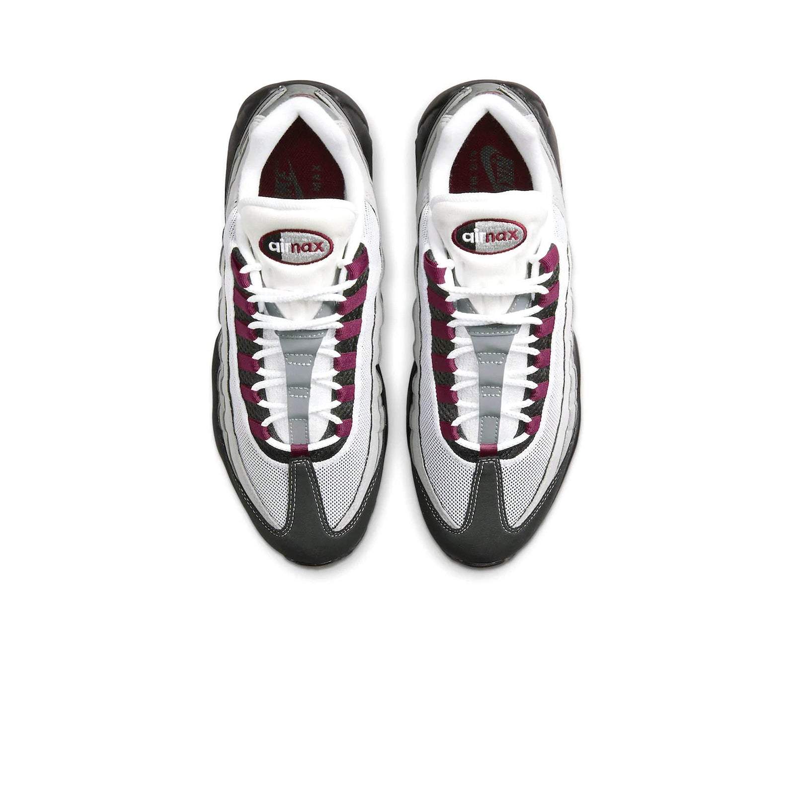 Nike Air Max 95 Dark Beetroot sneakers with mesh and suede upper.