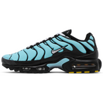 Air Max Plus Aqua Silver sneaker with black accents and visible air cushioning.