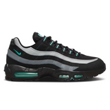Air Max 95 Black Aurora Green sneaker with visible air cushioning and green accents.