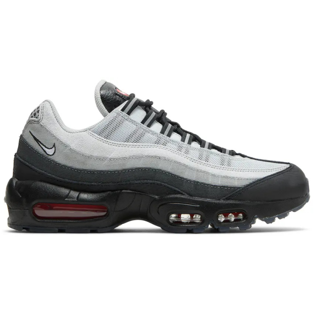 Air Max 95 Fish Scales sneaker with black and grey design.