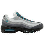 Nike Air Max 95 Baltic Blue GS sneaker with gray tones and turquoise accents.