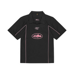 Corteiz Black Pink Talismo Football Jersey featuring pink accents.