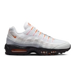Air Max 95 Wolf Grey Safety Orange sneaker with distinctive cushioning and design.