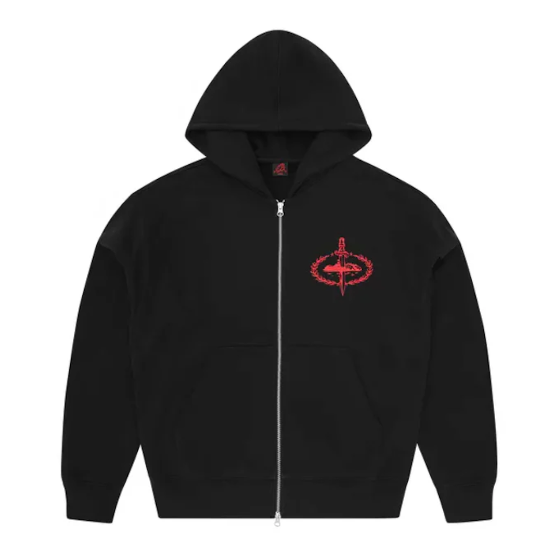 Corteiz x Slaughter Gang 21 Savage Zip Up Hoodie 1LUX