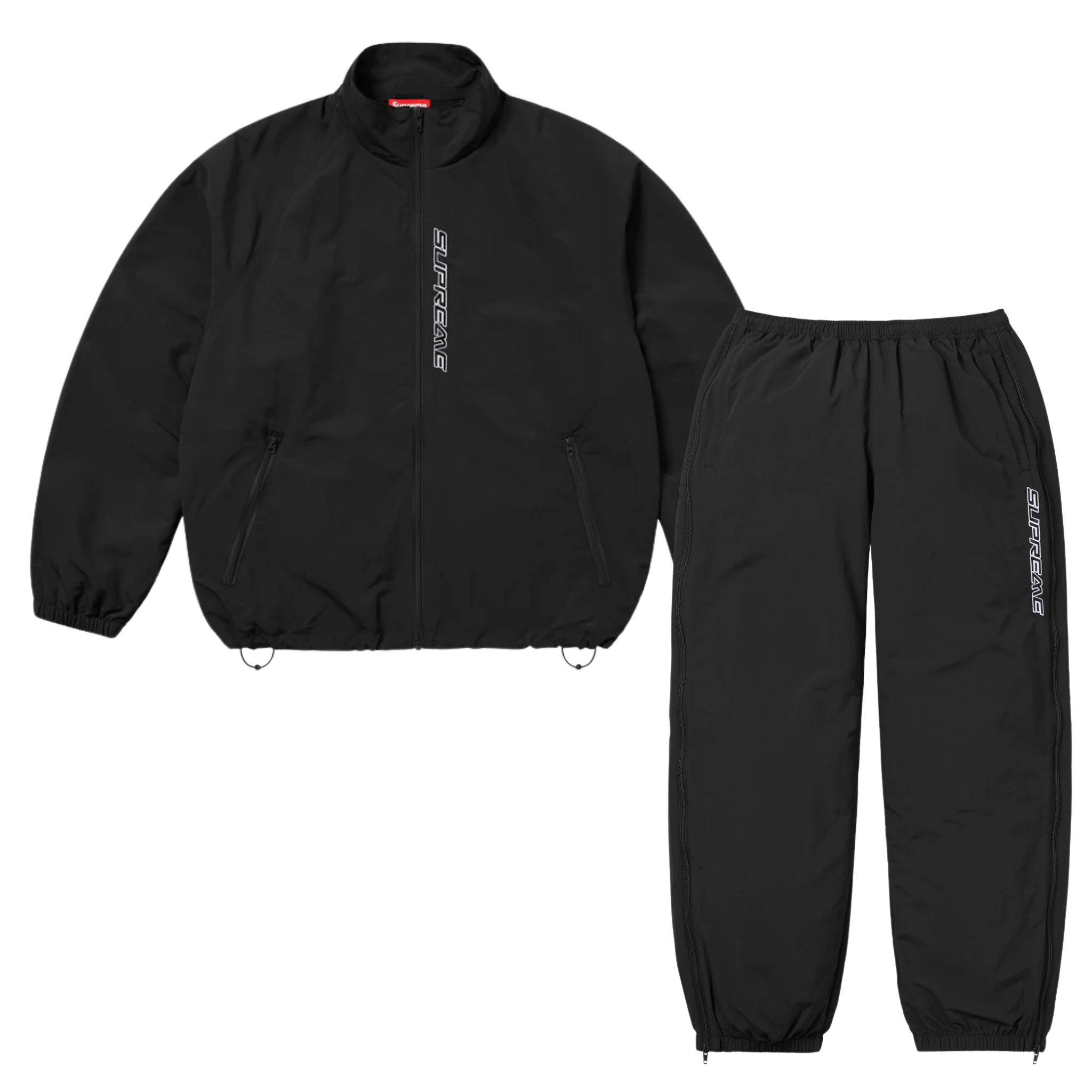 Supreme Contrast Zip Tracksuit Black - Available at 1LUX Supreme Contrast Zip Tracksuit Black - Available at 1LUX
