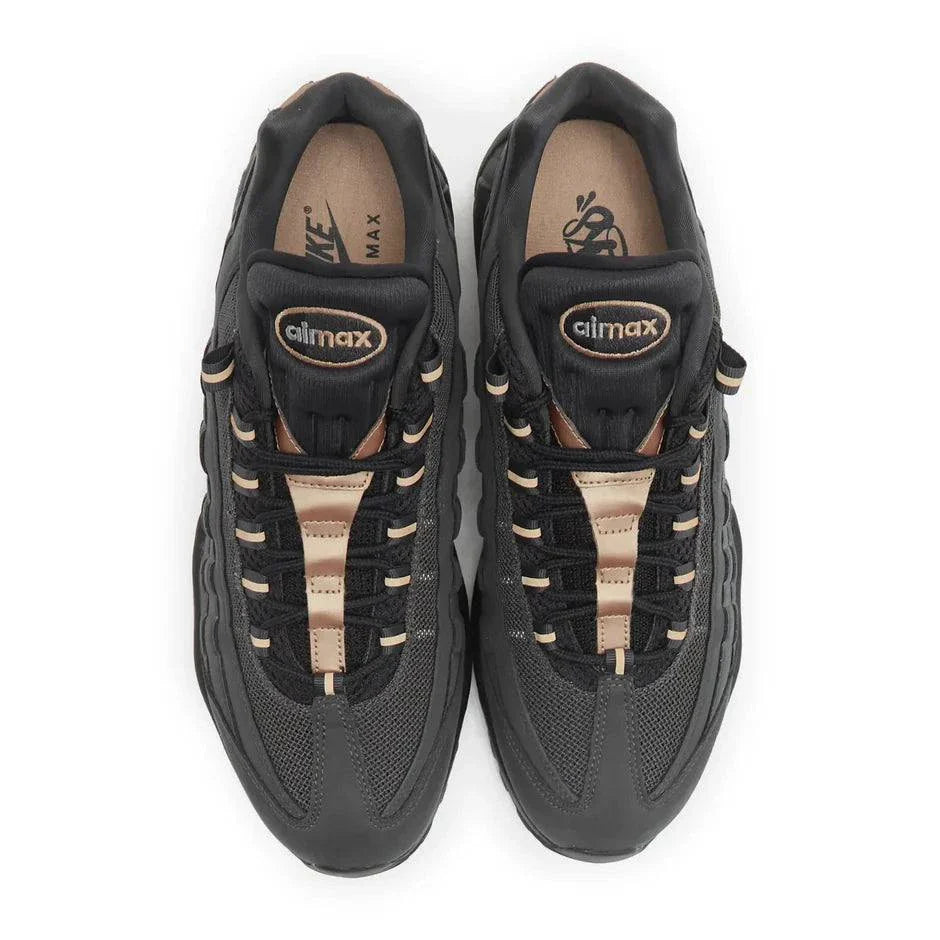 Central Cee x Nike Air Max 95 "Live Yours" Black/Rose Gold sneakers top view.