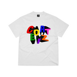 Corteiz Multi White T-Shirt with colorful logo design.