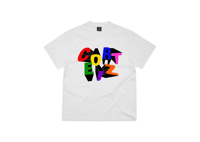 Corteiz Multi White T-Shirt with colorful logo design.
