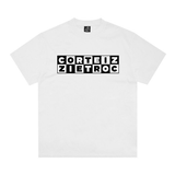 Corteiz Cartoon Network white T-shirt with bold black and white text design.