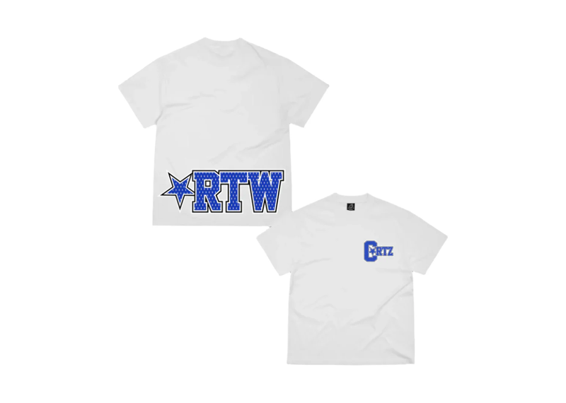 Corteiz Star Mesh White T-Shirt with graphic design.