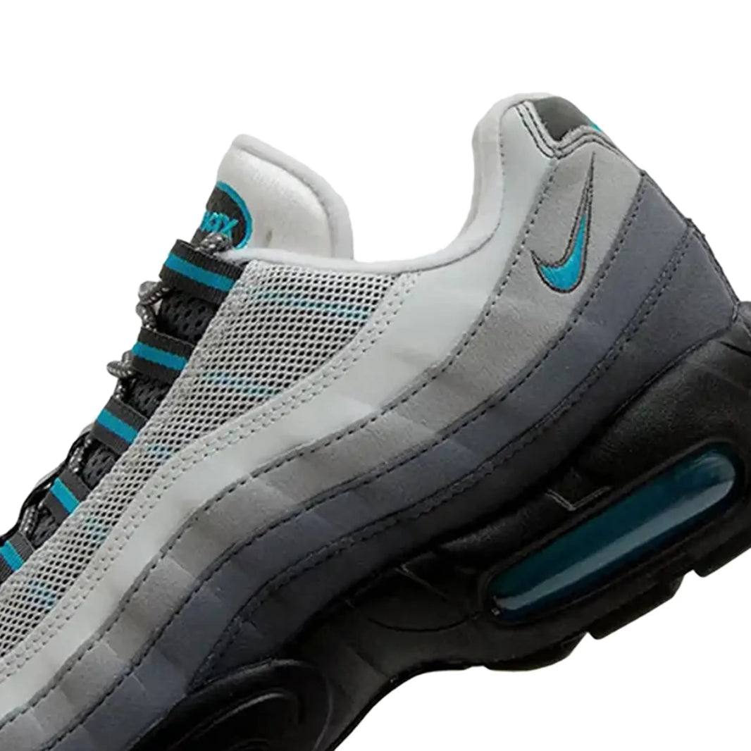 Nike Air Max 95 Baltic Blue sneaker with durable mesh and suede upper, featuring Air Max cushioning.