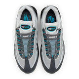 Nike Air Max 95 Baltic Blue sneakers in grey and blue, top view.