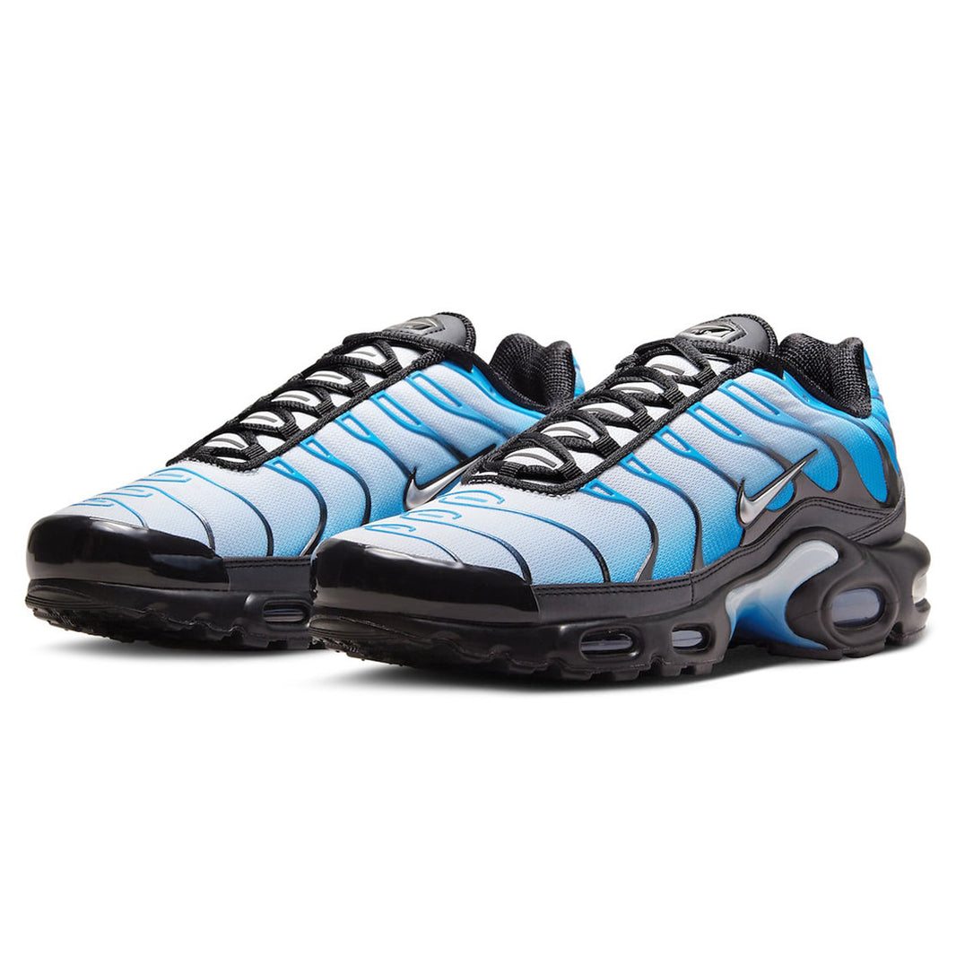 Air Max Plus Neptune Blue sneakers with gradient blue colorway and Air Max cushioning.