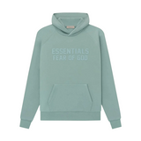 Fear Of God Essentials Sycamore Hoodie in green.