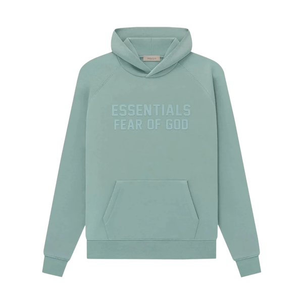 Fear Of God Essentials Sycamore Hoodie in green.