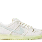 Nike SB Dunk Low Mummy sneaker with off-white design and glow-in-the-dark sole.