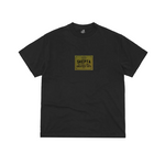 Black Corteiz x Skepta Greatest Hits graphic t-shirt with gold logo on front