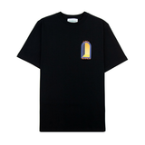 Casablanca L'Arche De Nuit t-shirt with colorful arch graphic.