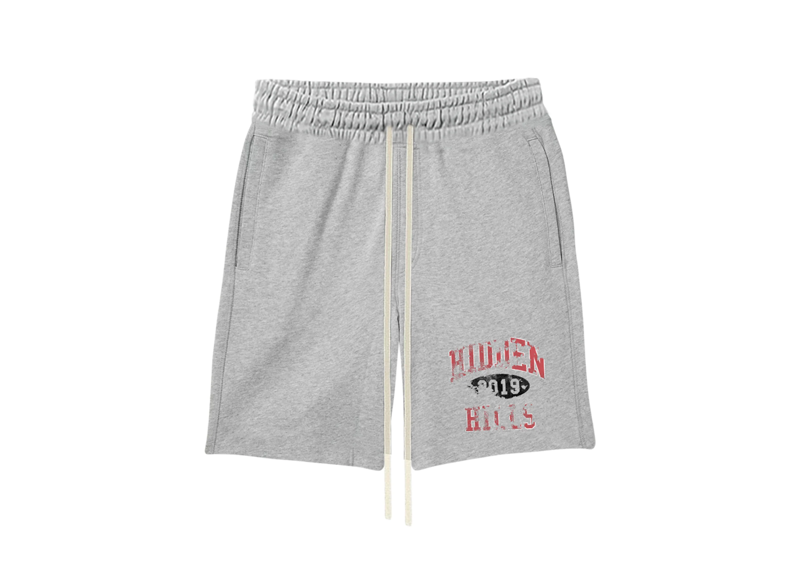 Suavo World Hidden Hills Shorts in Grey with elastic waistband.