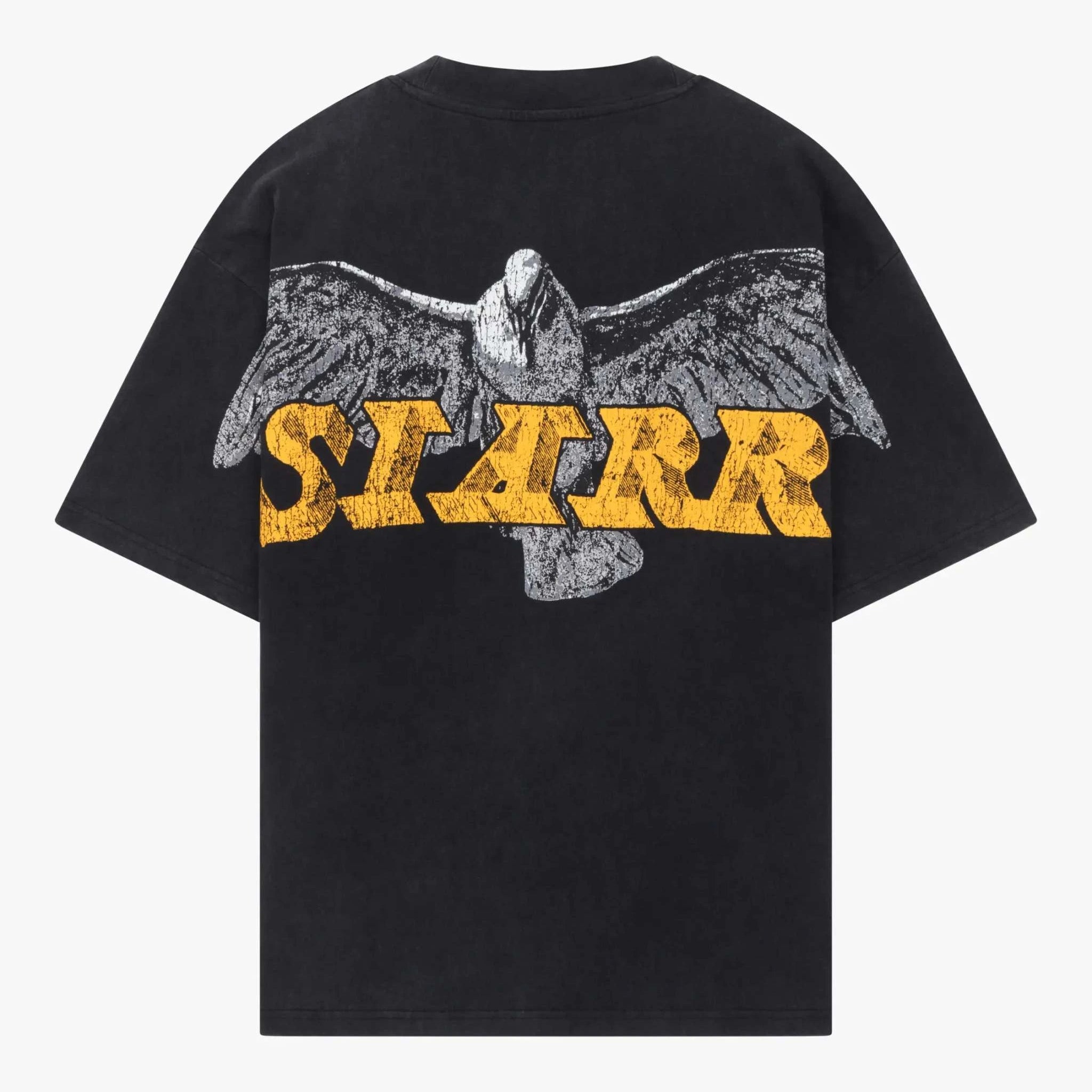 Siarr Eagle Tee vintage black graphic t-shirt with bold distressed eagle print and relaxed fit