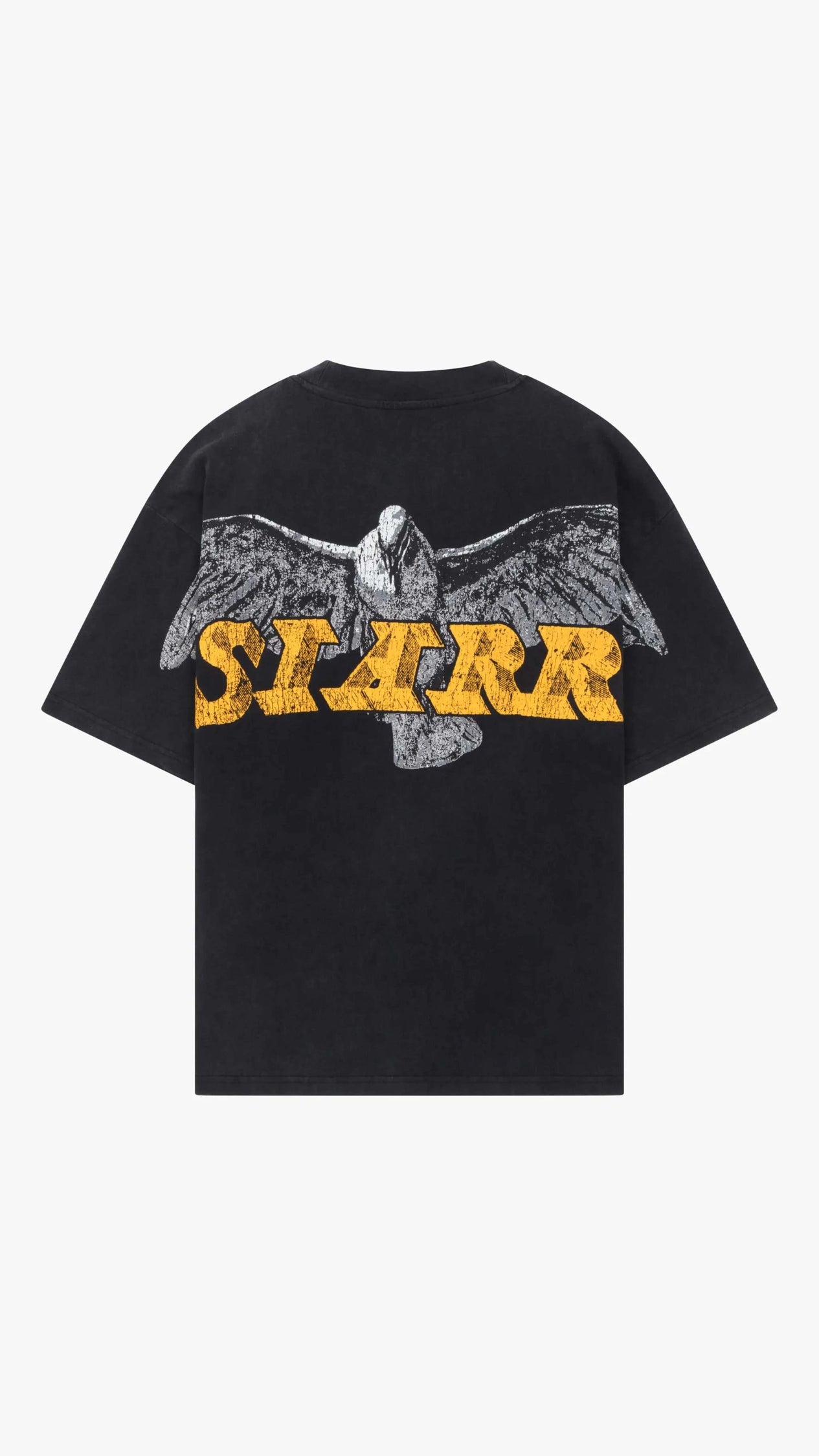 Siarr Eagle Tee vintage black graphic t-shirt with bold distressed eagle print and relaxed fit