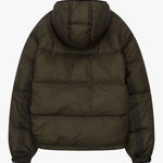 Siarr Translucent Ripstop Khaki puffer jacket with full zip and side pockets