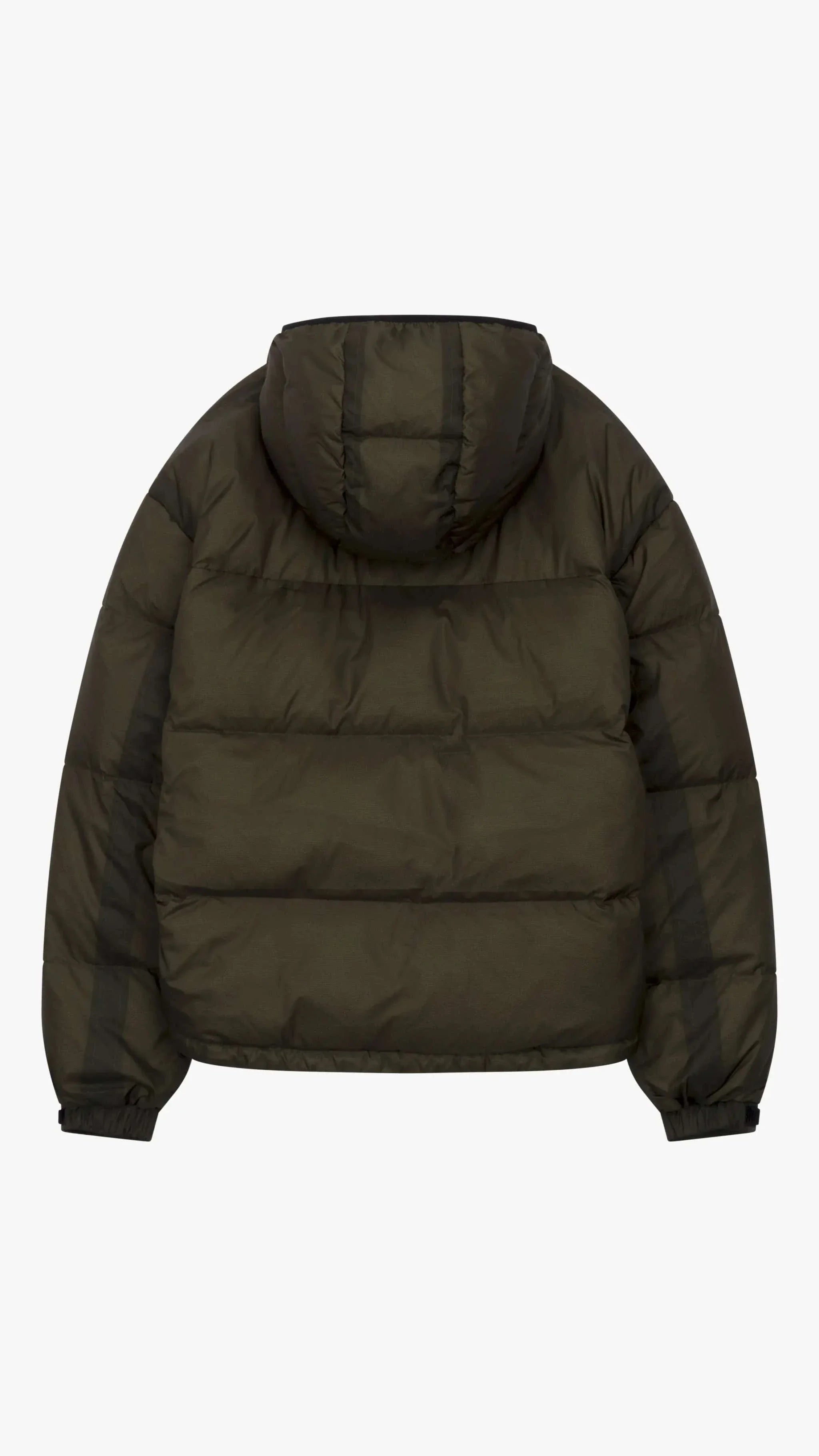 Siarr Translucent Ripstop Khaki puffer jacket with full zip and side pockets