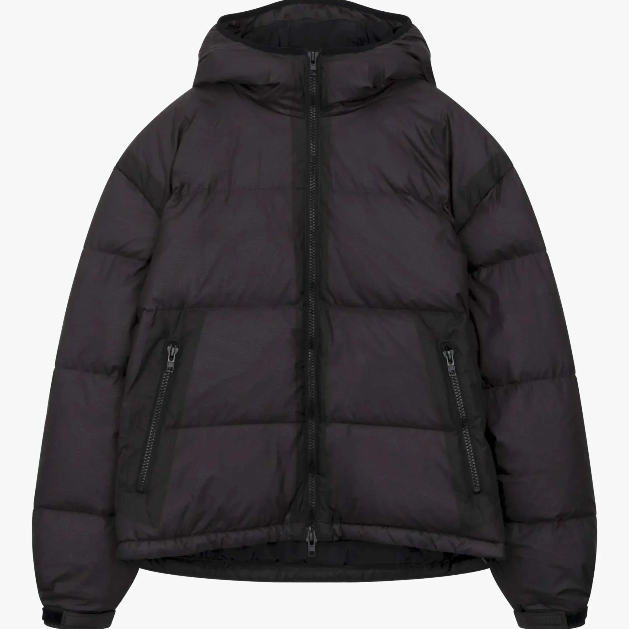 Siarr Translucent Ripstop charcoal puffer jacket with regular fit and full zip fastening