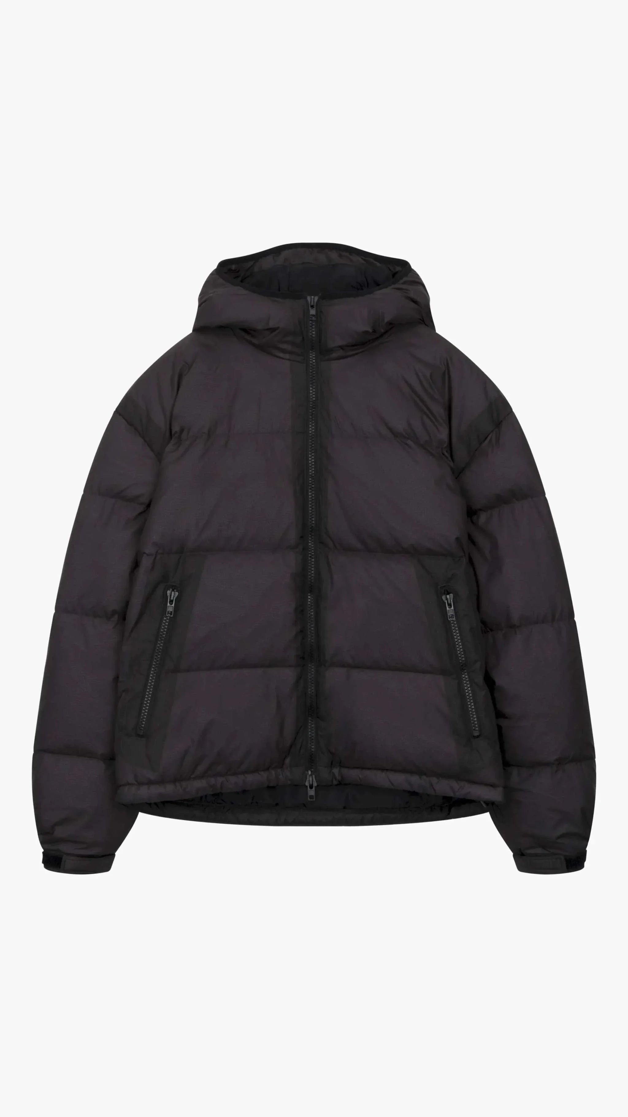 Siarr Translucent Ripstop charcoal puffer jacket with regular fit and full zip fastening