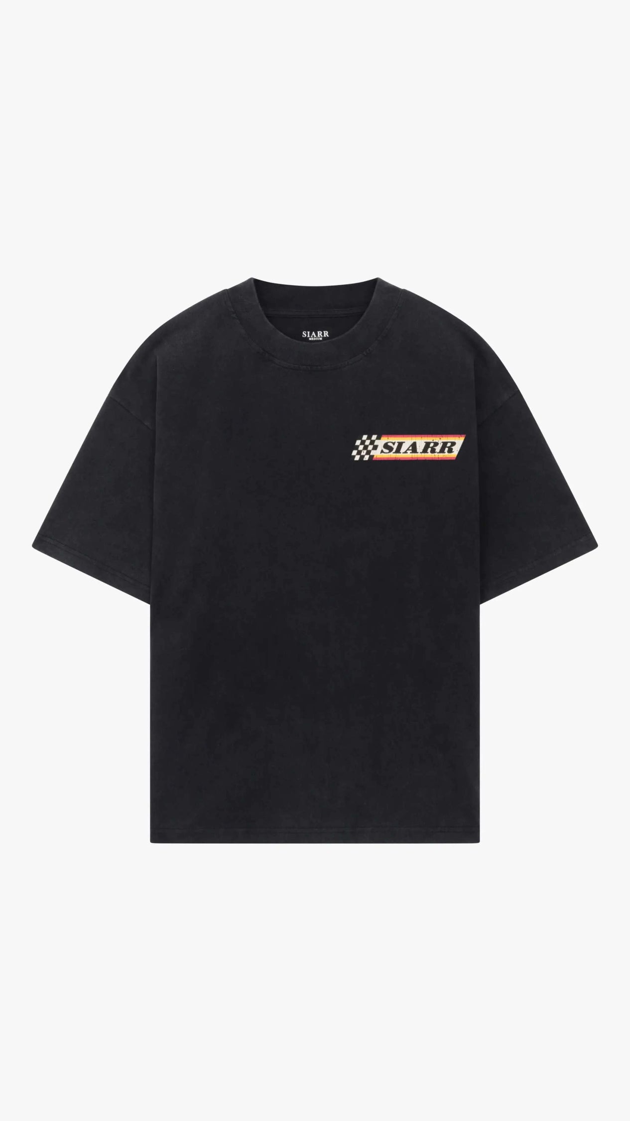 Siarr Take The Risk Tee vintage black graphic t-shirt with relaxed fit and bold back print