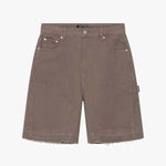 Siarr Rio Shorts Sage with raw hem and branded details.