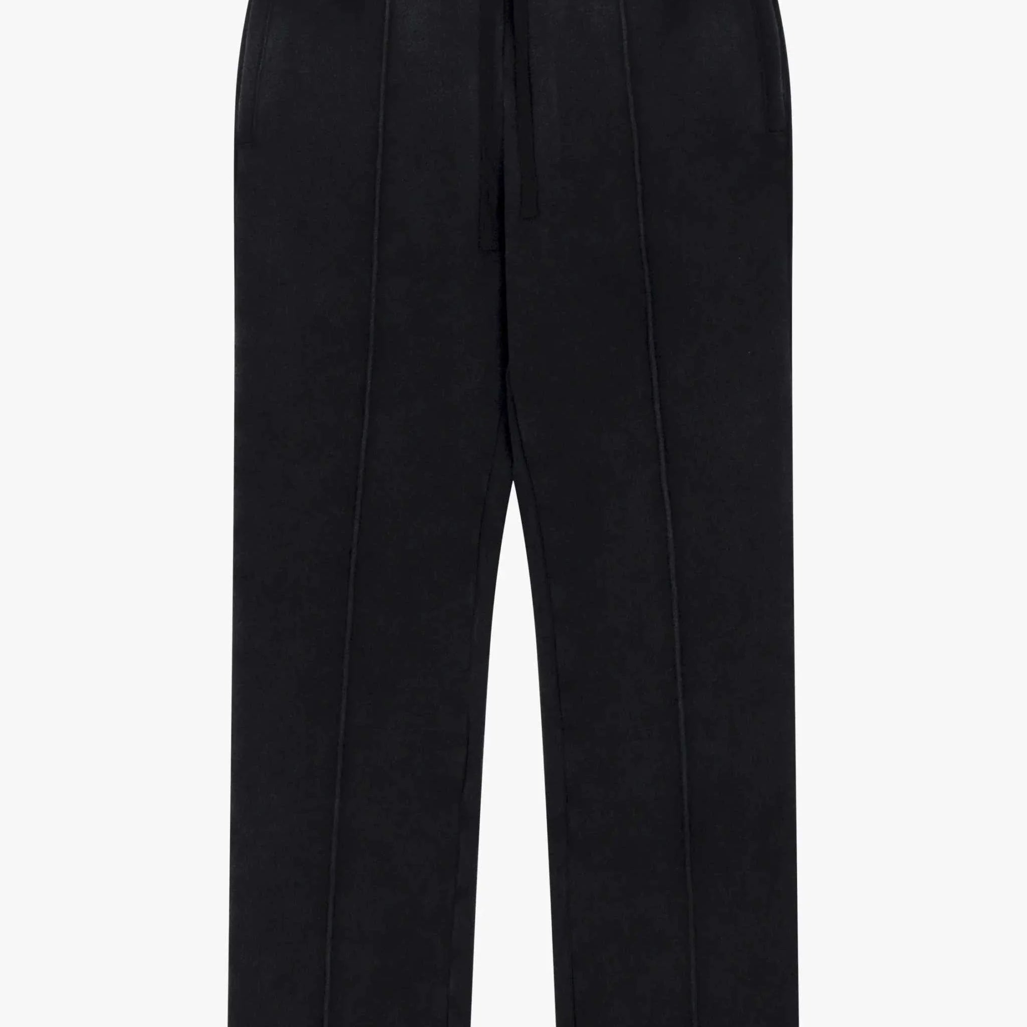 Siarr Panelled Joggers washed black with regular fit, straight leg, slit and back pockets, elastic waistband, 100% cotton