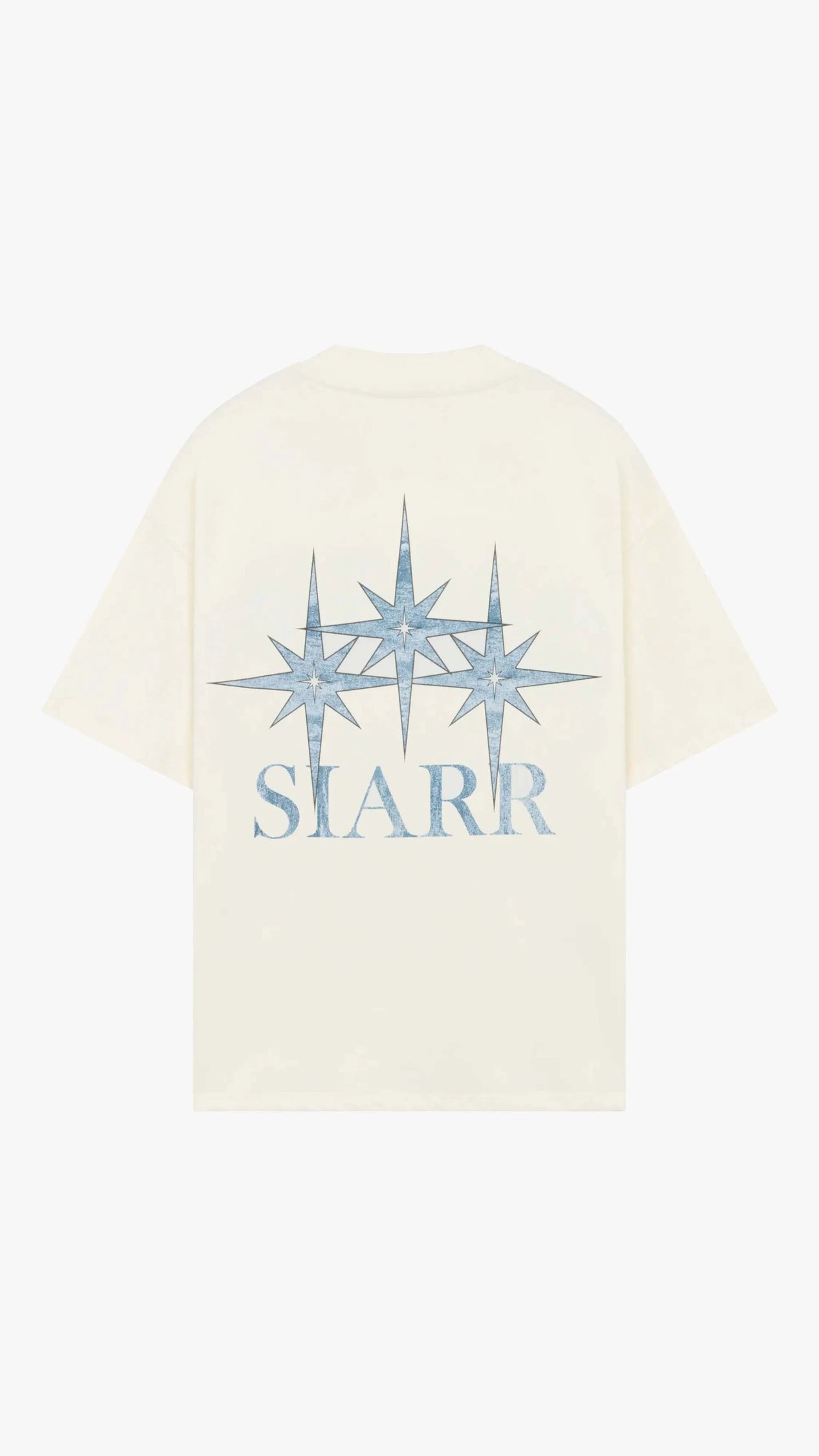 Siarr Stardust Tee white graphic t-shirt with relaxed fit and back print in premium cotton