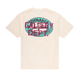Gallery Dept. Dead Batteries tee in antique white with bold graphic logo on back
