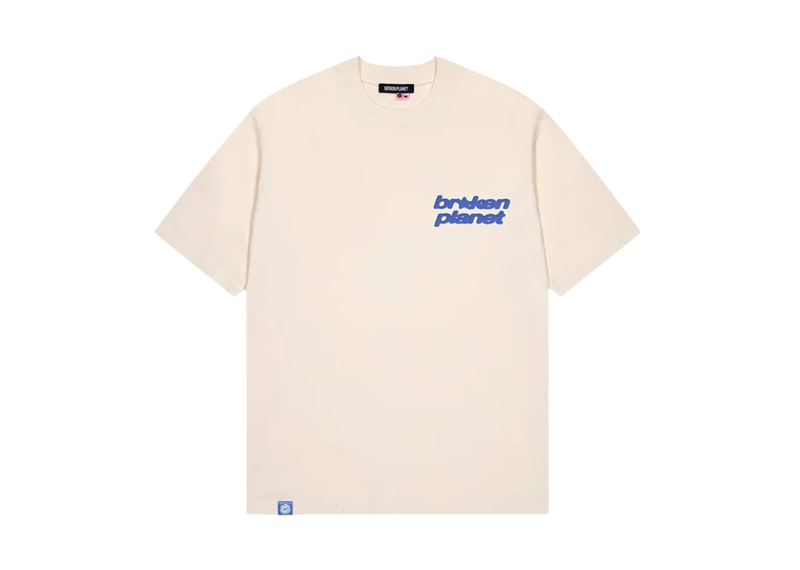 Broken Planet Basics T-Shirt in Washed Vanilla White.