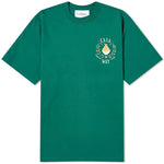 CASABLANCA CASA Way T-Shirt Green with front graphic design.