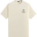 Kith Insignia vintage cream tee with small logo on chest