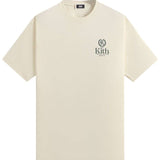 Kith Insignia vintage cream tee with small logo on chest