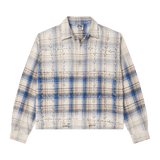 Vale Forever Skyfall flannel shirt in cream and blue colors
