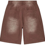 Vale Forever 1980s brown jorts denim shorts detailed view