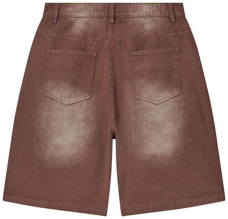 Vale Forever 1980s brown jorts denim shorts detailed view