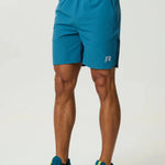 Reprimo Flight Shorts in lake blue with breathable fabric and functional zip pockets for active performance